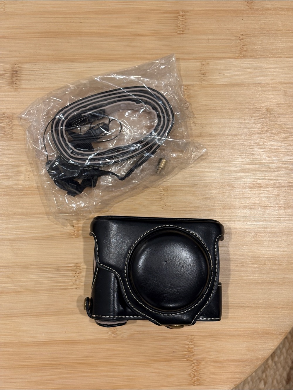 Black PU leather camera case for Canon G7X